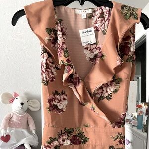 E & M floral blouse